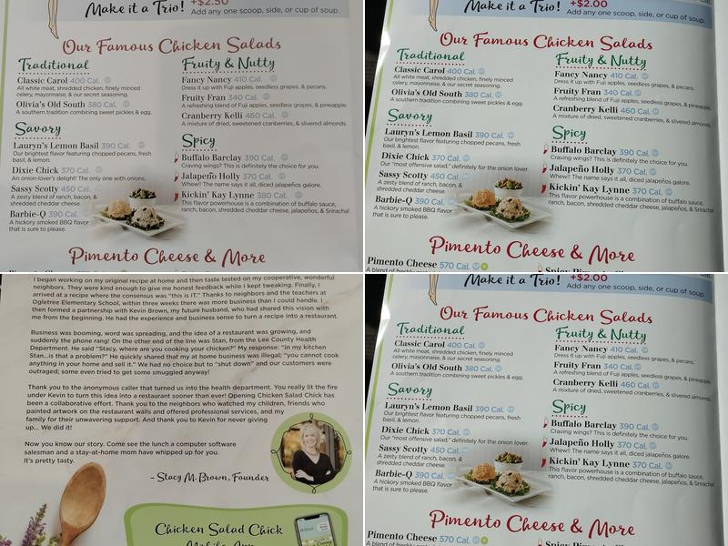 Chicken Salad Chick Menu