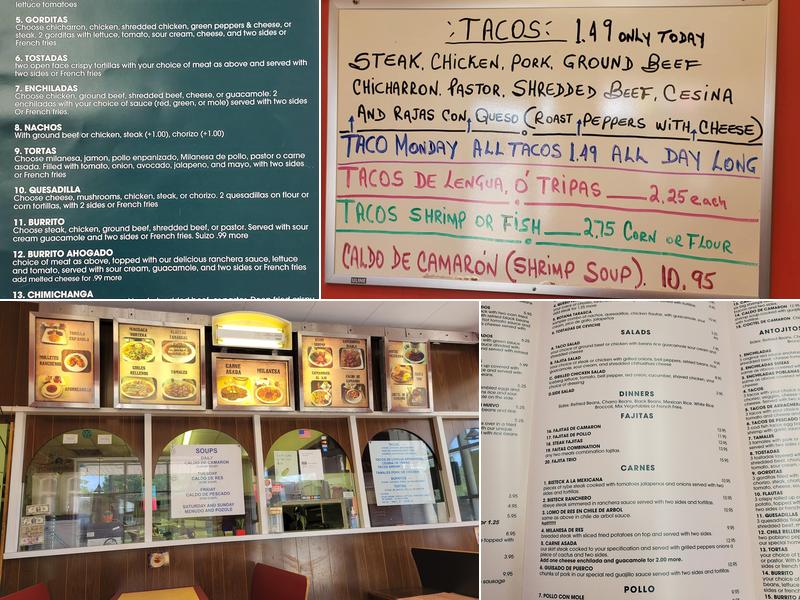 Restaurant Tarascos Menu