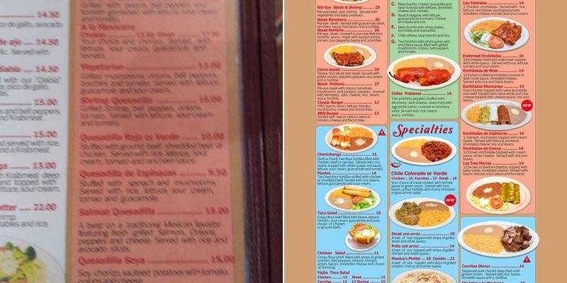 El Nopal, Floyds Knobs, IN Menu