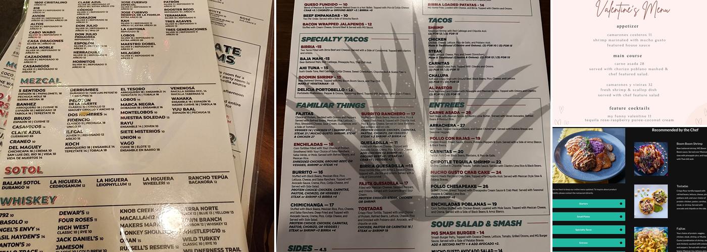 Mucho Gusto Bel Air Menu