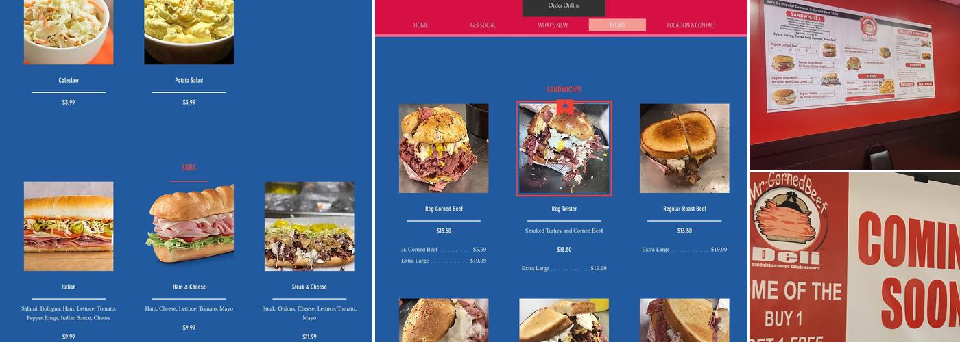 Mr. Corned Beef Menu