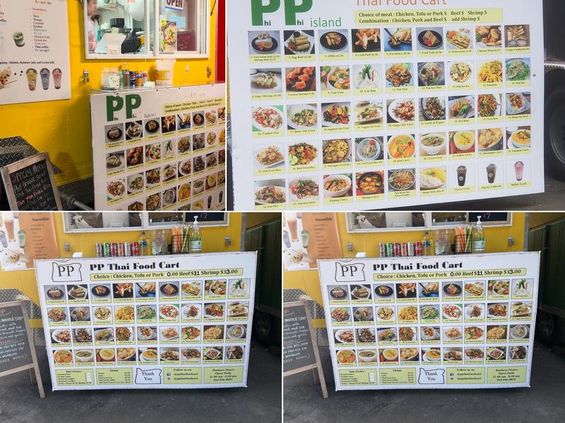 Phi Phi Island - Thai Food Cart Menu