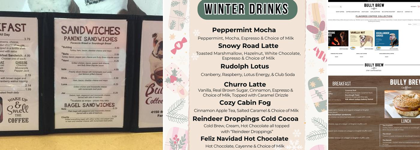 Bully Brew Coffee Menu