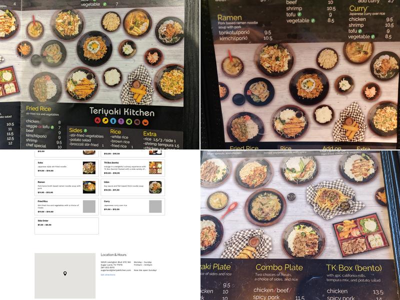 Teriyaki Kitchen Menu