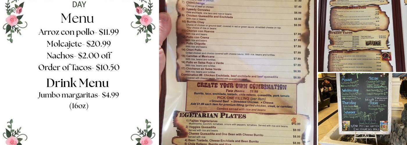 Los Michoacanos Garcias Menu