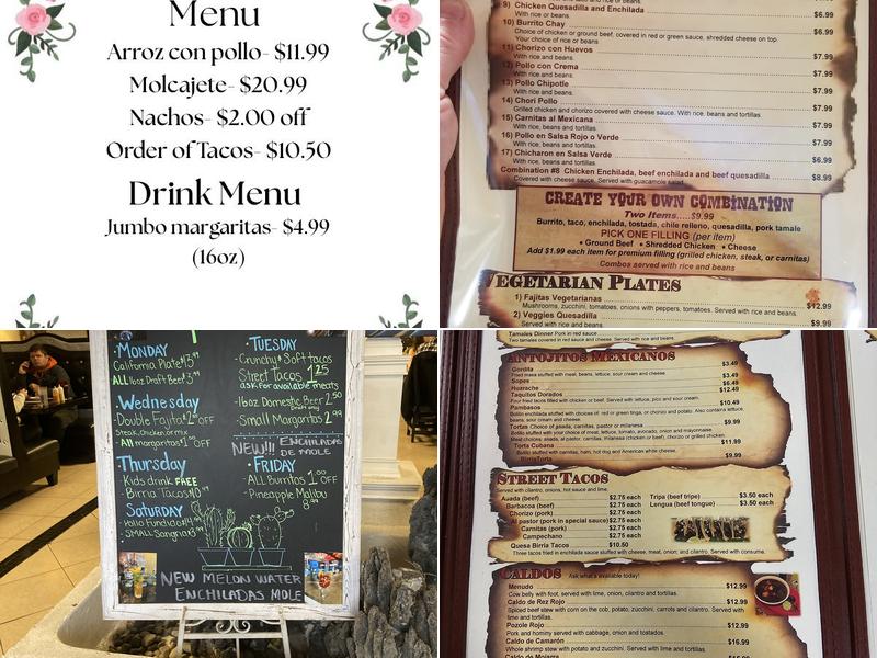 Los Michoacanos Garcias Menu