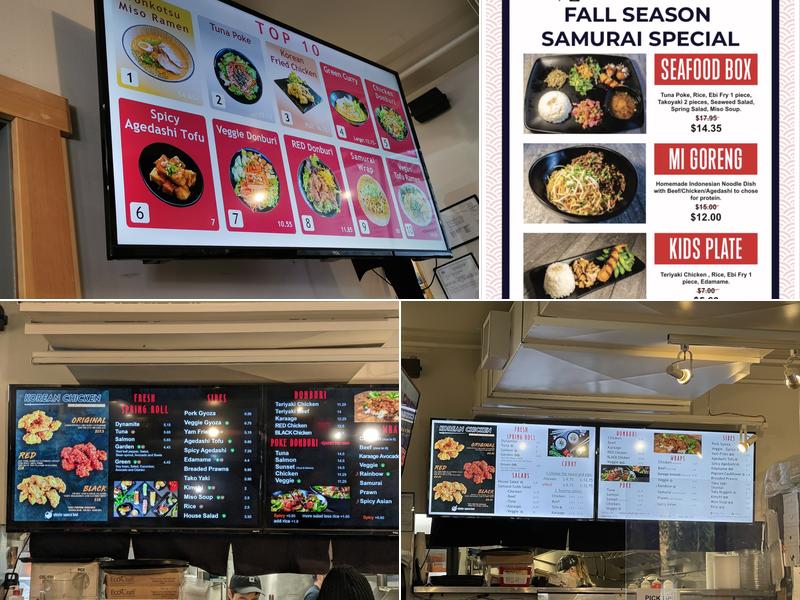 Samurai Bowl Whistler Menu