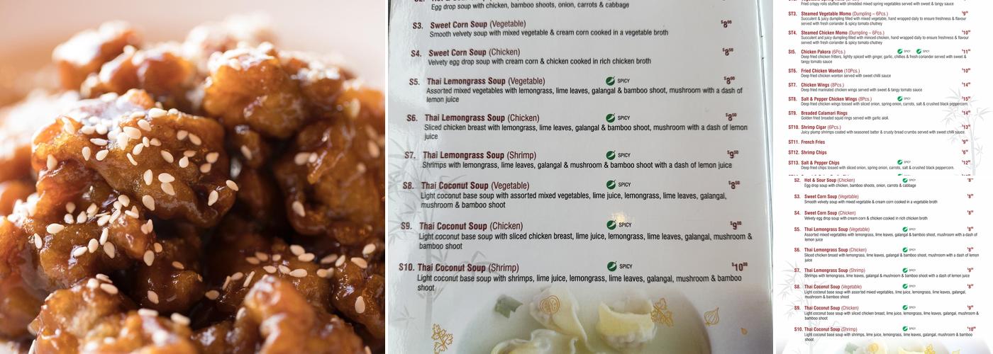 Red Panda Pavilion Menu