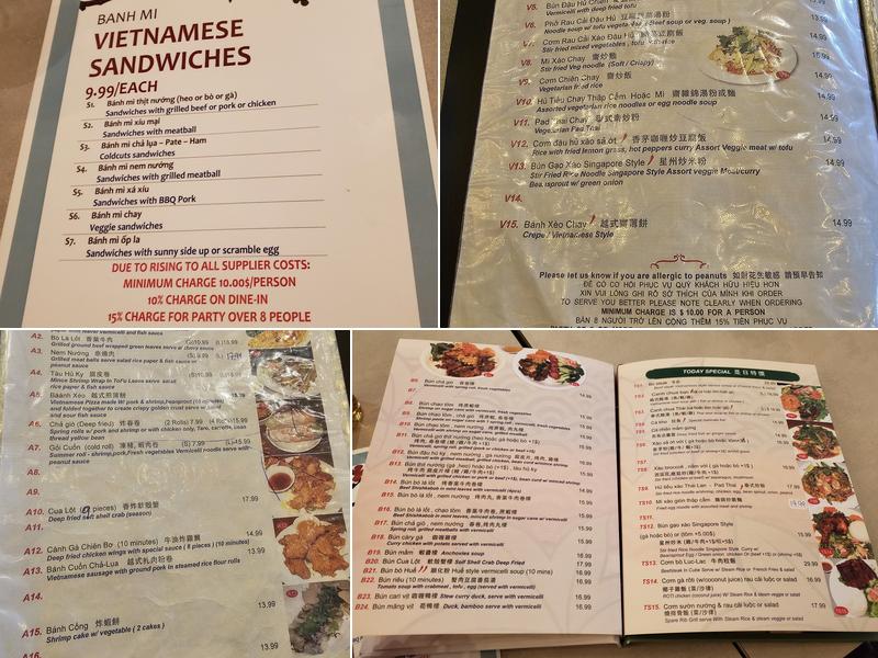 Pho Toronto Menu