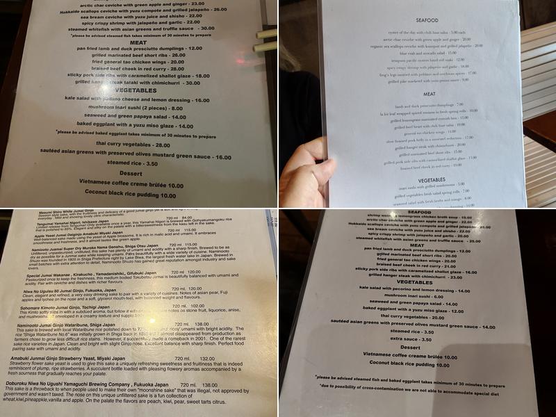 Foxley Menu