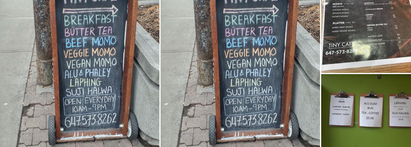 Tiny Cafe Menu