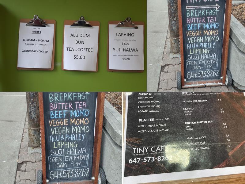 Tiny Cafe Menu