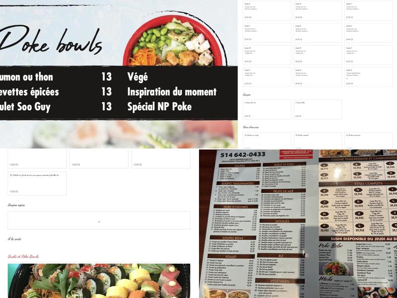 Restaurant Le Nouveau Paradis Menu