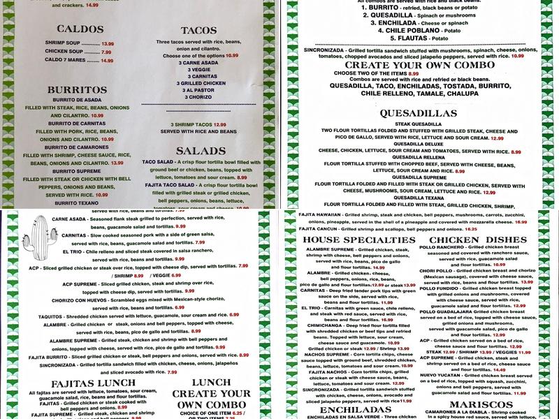 Little Mexico Menu