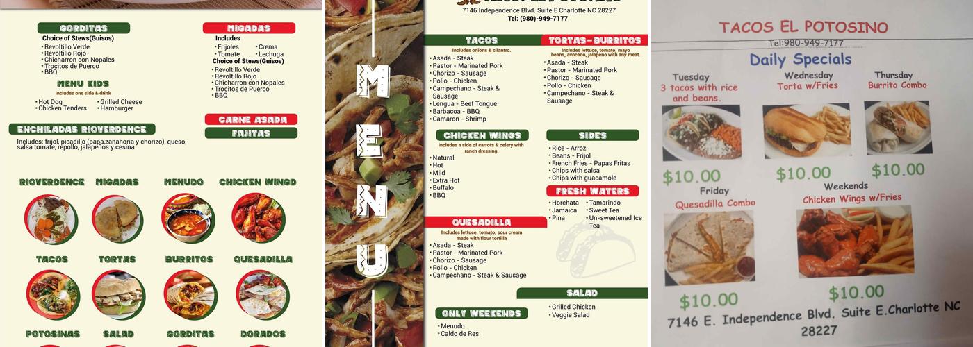 Tacos el potosino LLC Menu