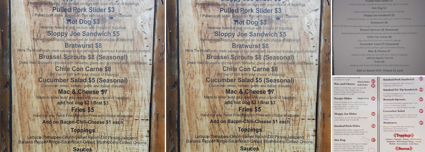Nik'Snacks Menu