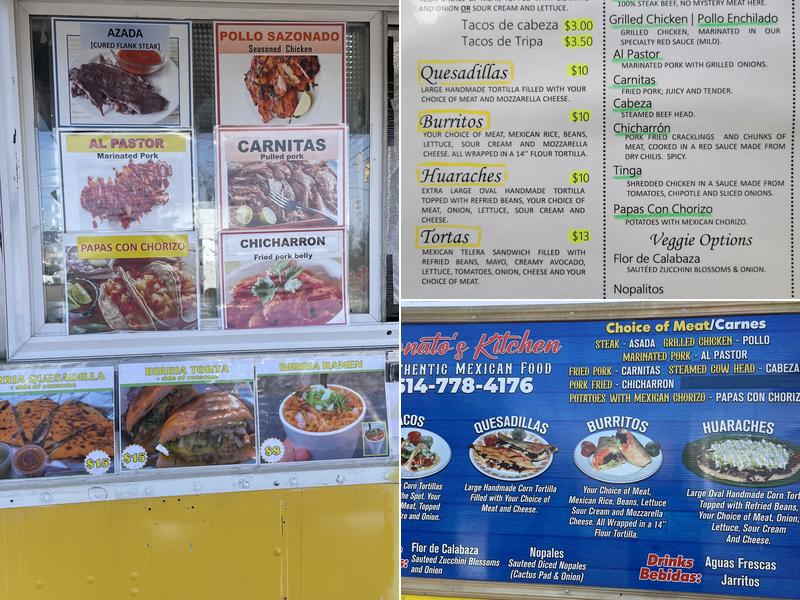 Nonato’s Kitchen Menu