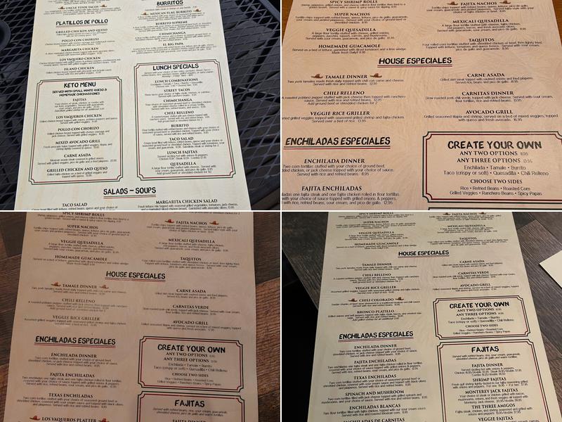 Los Vaqueros Broken Arrow Menu