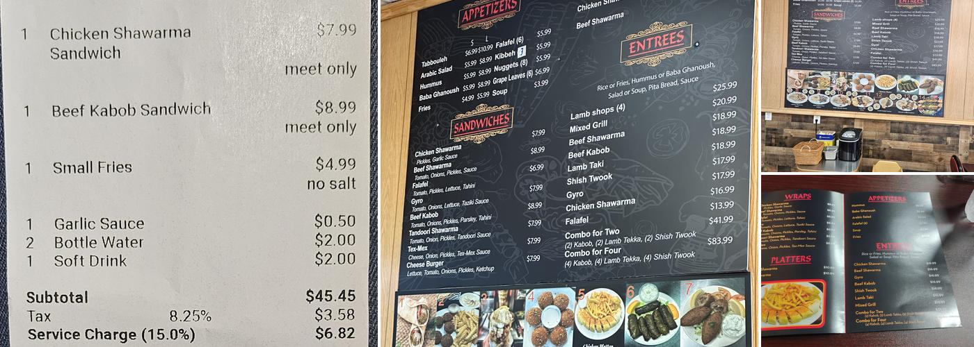 Shawarma Basha Menu