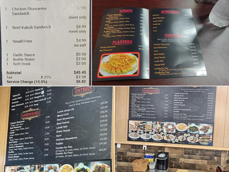 Shawarma Basha Menu