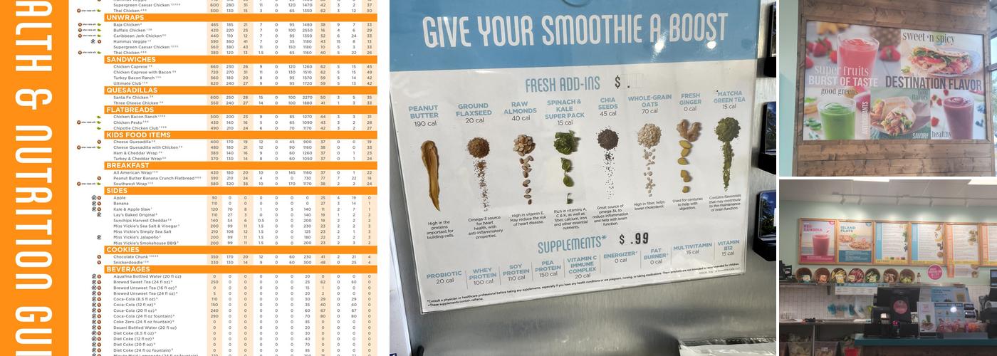 Tropical Smoothie Cafe Menu