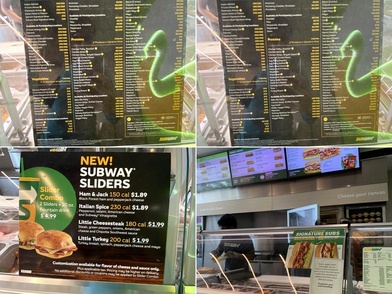 Subway Menu