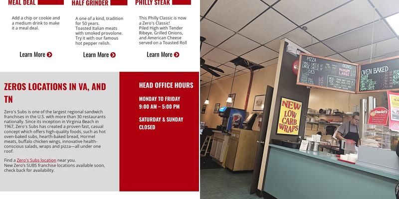 Zero's Subs Menu
