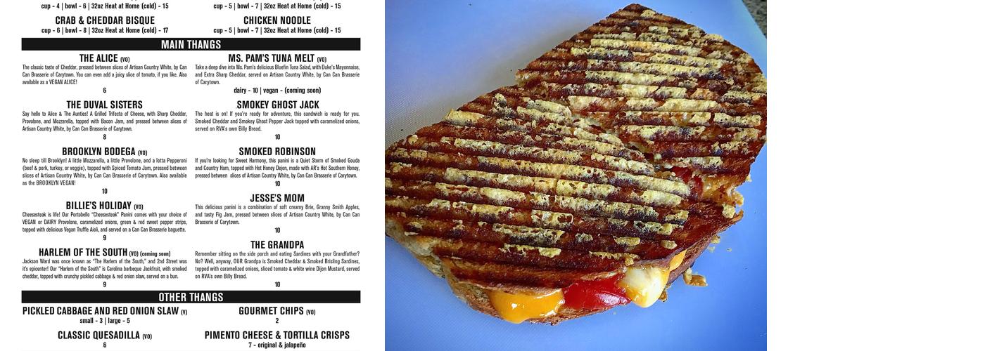 Cheddar Jackson Menu