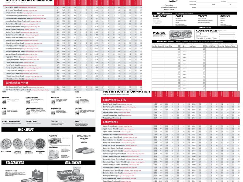 Erbert and Gerbert's Menu