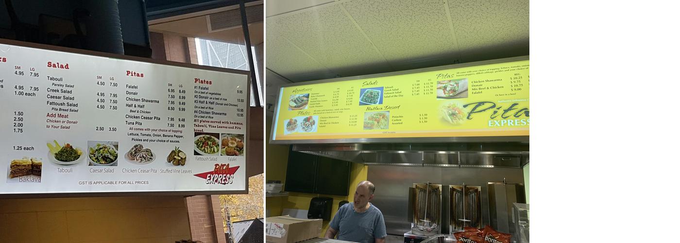 Pita Express Menu