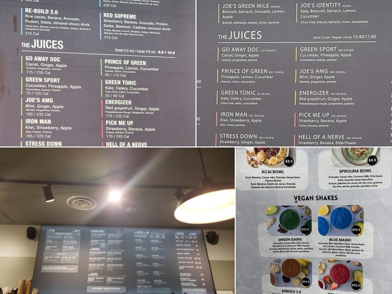 JOE & THE JUICE Menu