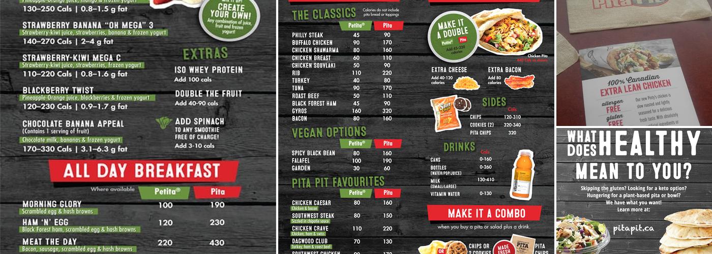 Pita Pit Menu