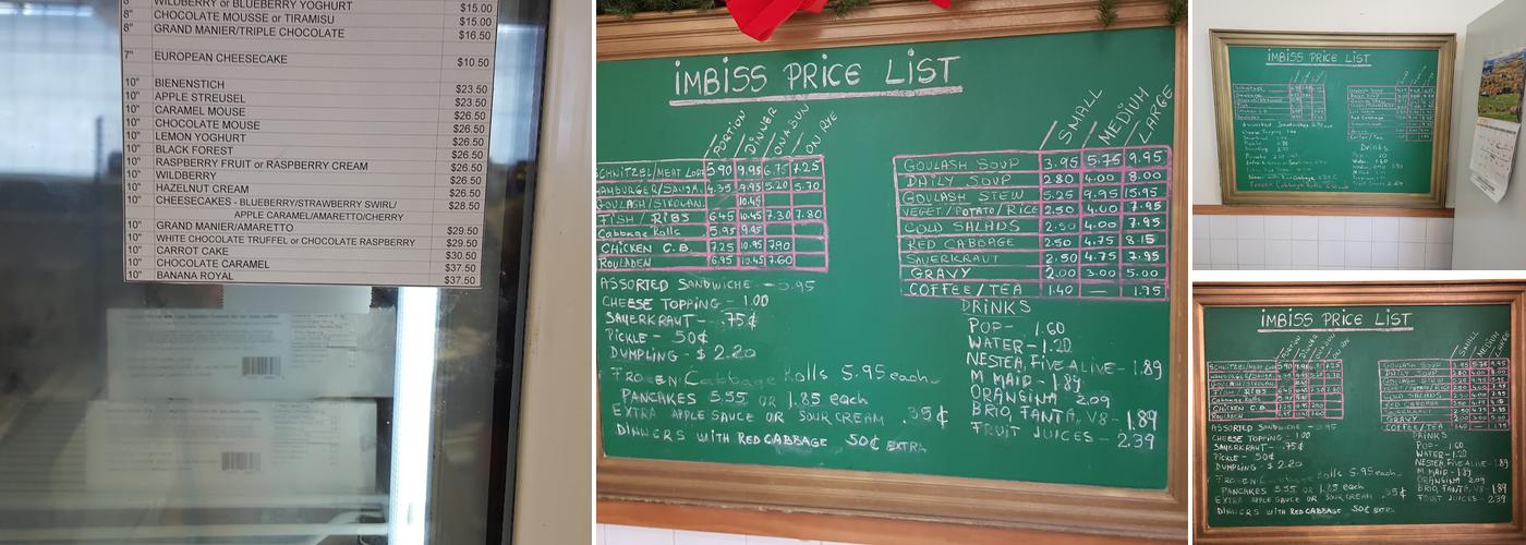 Vienna Fine Foods Menu