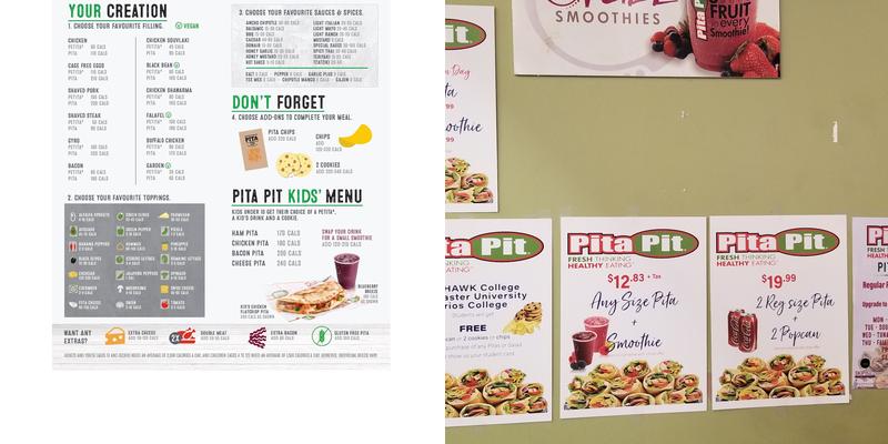 Pita Pit Menu