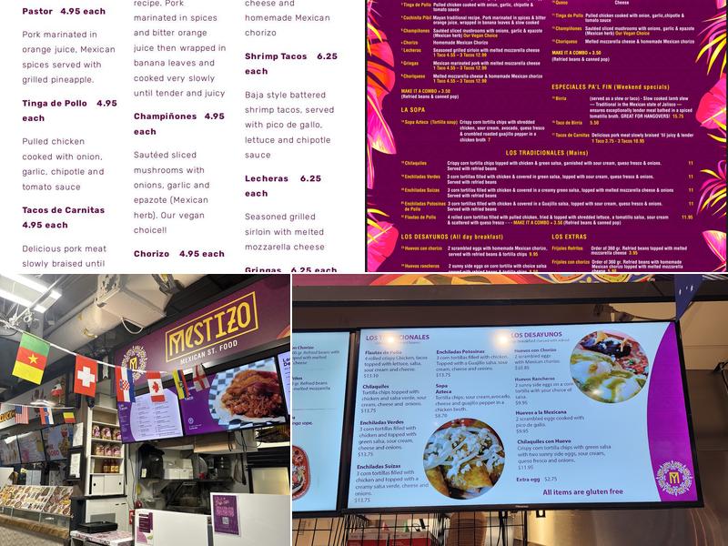 Mestizo Mexican St Food Menu