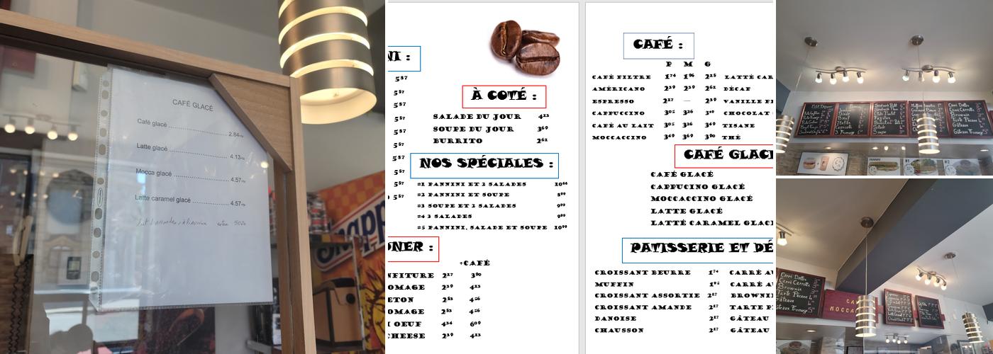 Café Moccaccino Menu
