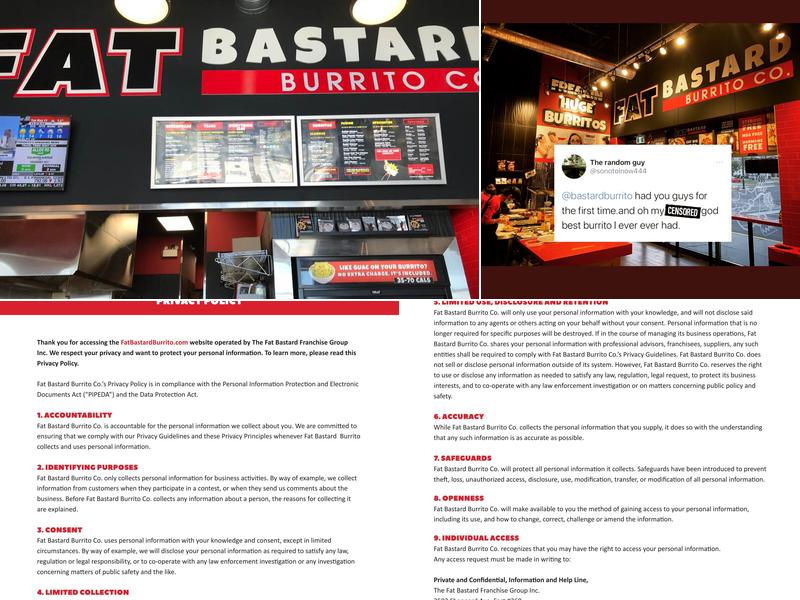 Fat Bastard Burrito Co. Menu