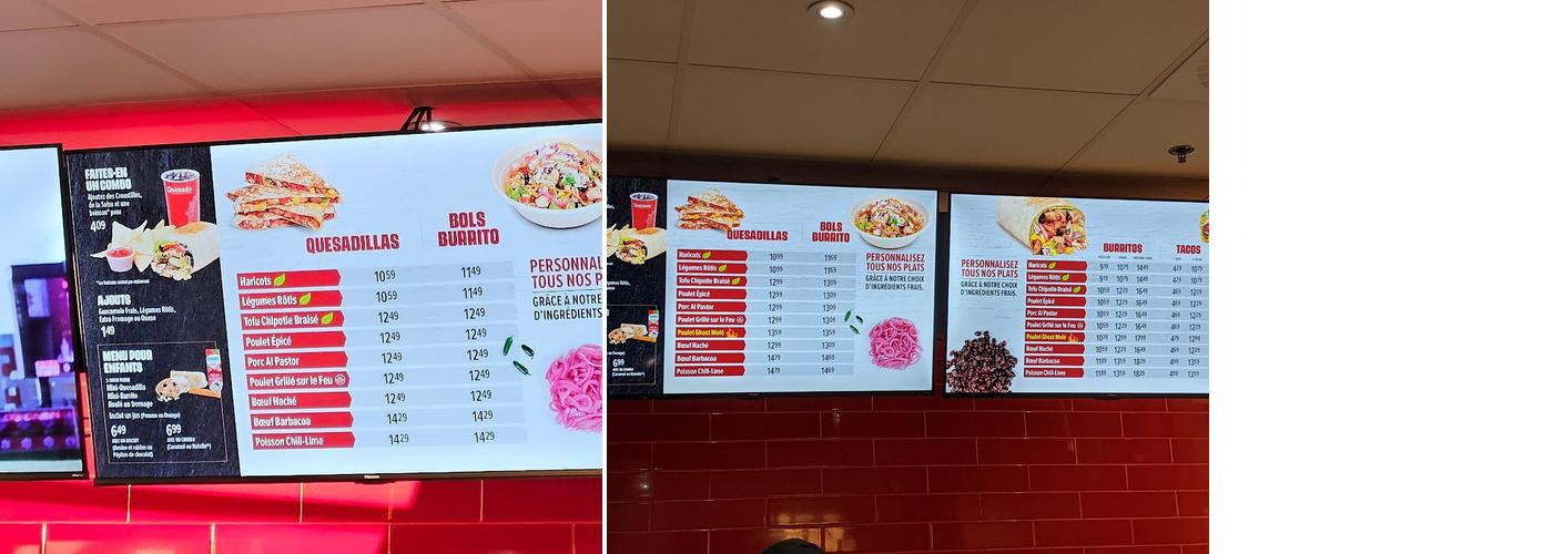 Quesada Burritos & Tacos Menu