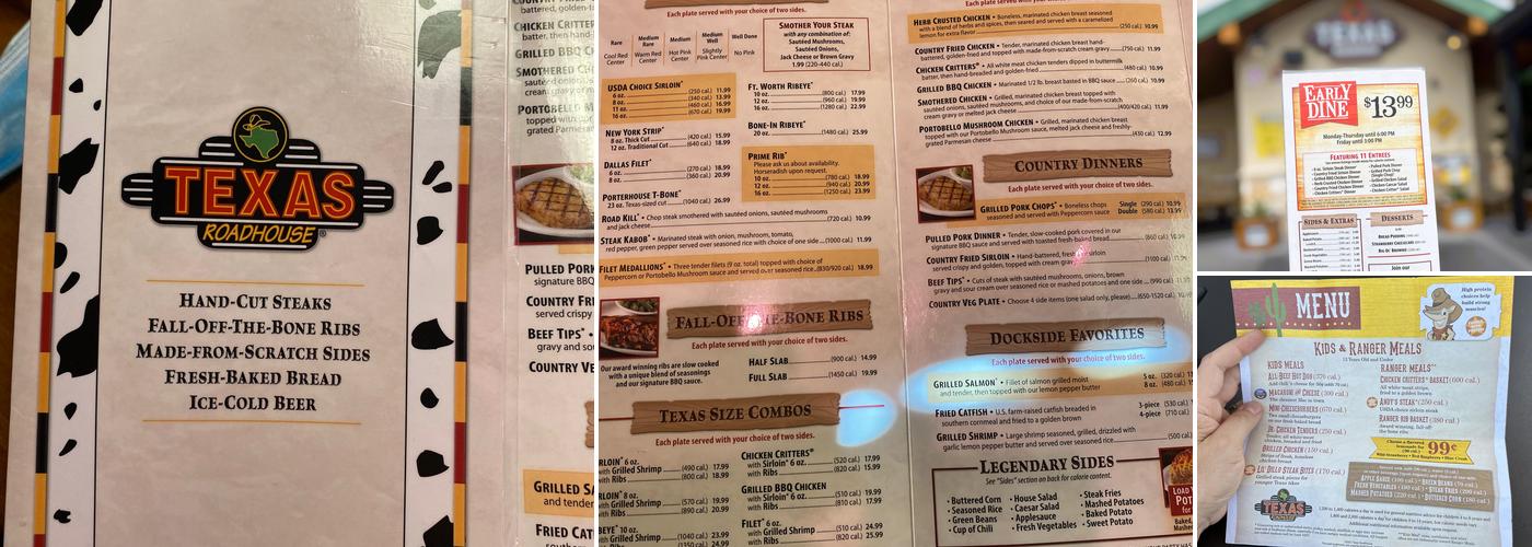 Texas Roadhouse Menu