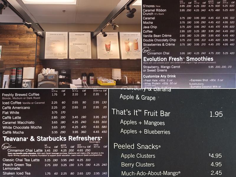 Starbucks Menu