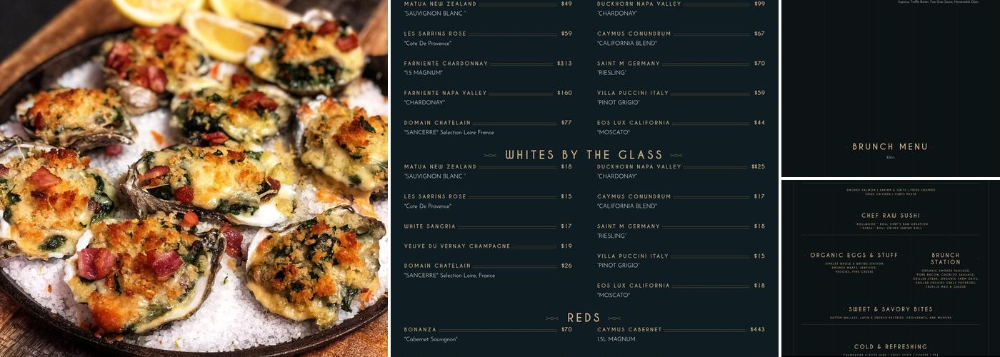 CLASS Soiree Steakhouse Menu