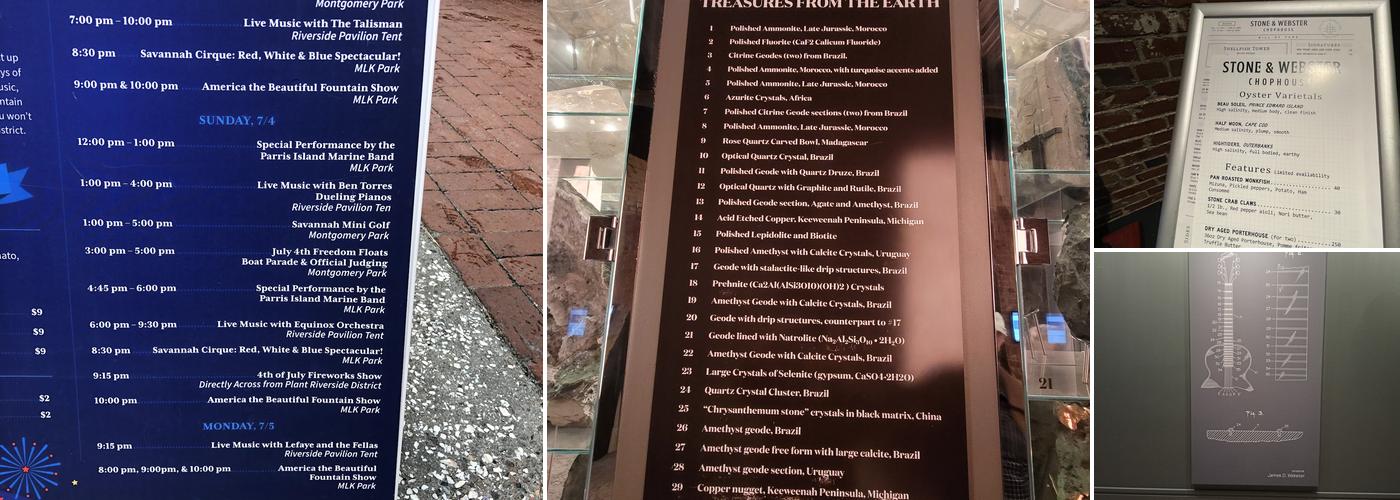 JW Marriott Savannah Plant Riverside District Menu