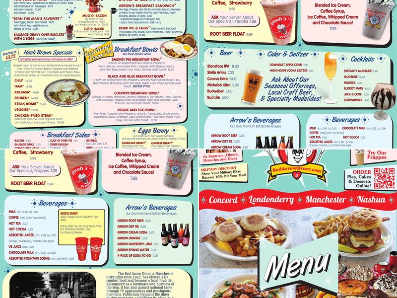 Red Arrow Diner Menu