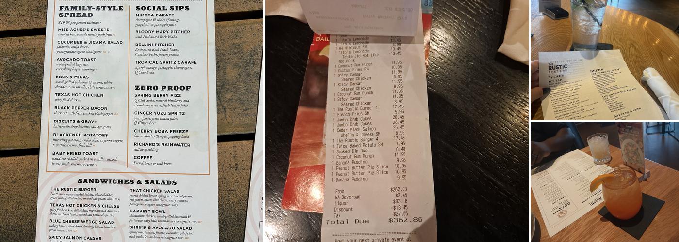 The Rustic Menu