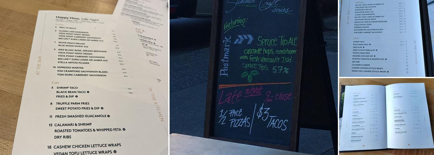 Moxies Davie Restaurant Menu