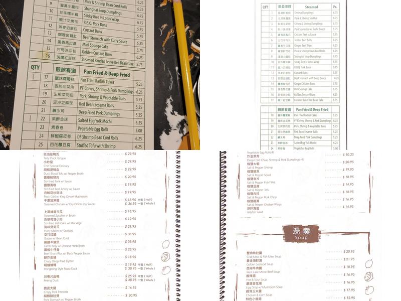 Triumph Valley Menu