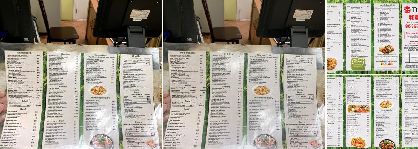 Wo Thai 和泰 Menu