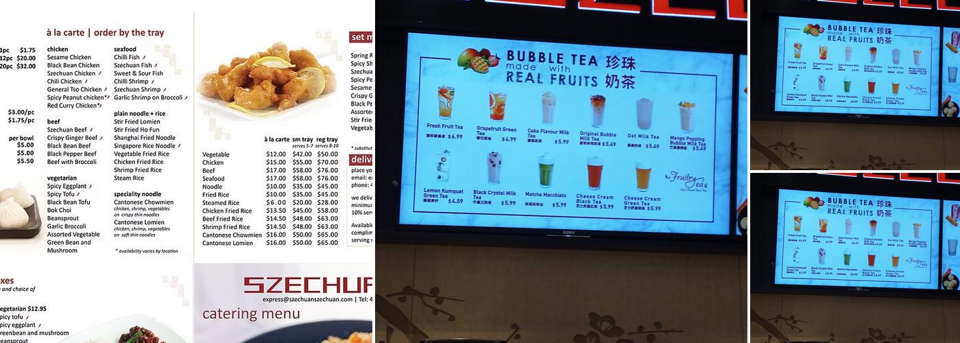 Szechuan Express Menu