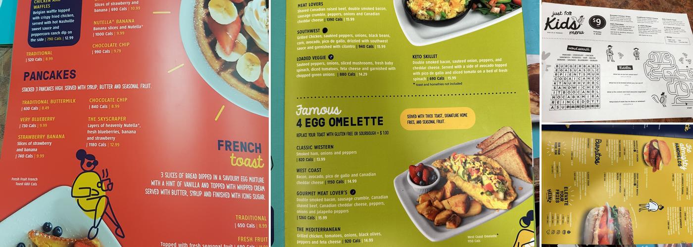 Eggsmart Menu