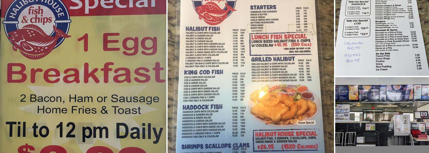 Halibut House Fish & Chips Menu
